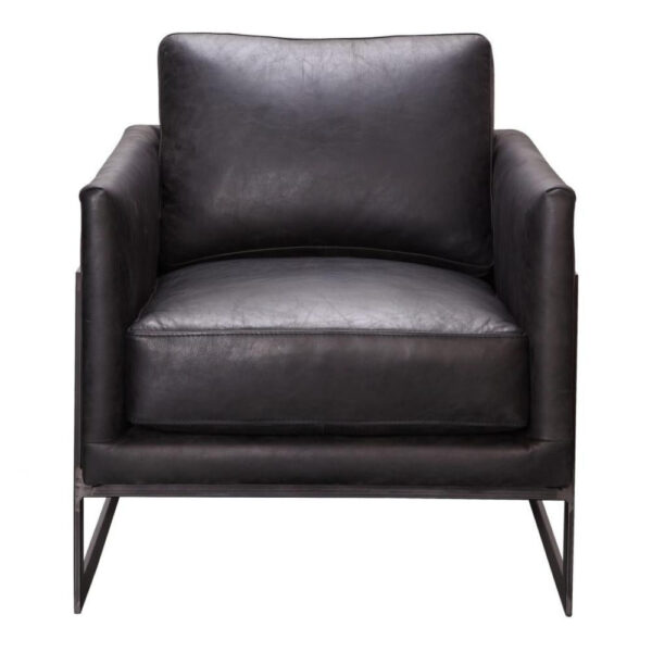 Cadeira Bixley Accent - Couro Preto - Image 3